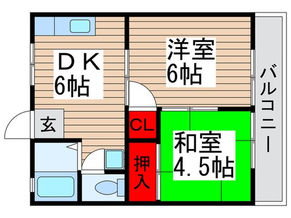 小西第６マンションの物件間取画像